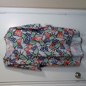 NWT Lularoe Irma Top Statue Of Liberty Patriotic Top Size Large